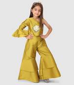 Neon Green Top& Flared Pant