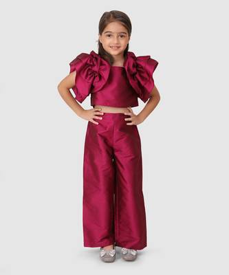 Plum flower sleeve top&Pant 1