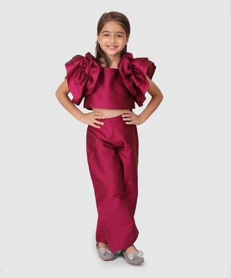 Plum flower sleeve top&Pant 3