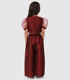 Maroon Beads Top&Pant