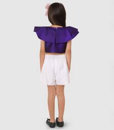 Burgandy Pleated top & shorts