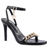 Blue High Heeled Metal Chain Strap Sandal