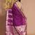 Purple Silk Handwoven Saree With Zari Woven Floral Designs And Motifs