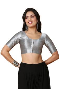 Grey Silk Blouse for Women