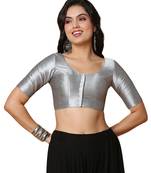 Grey Silk Blouse for Women