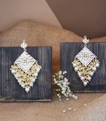 Kundan Pearl Dangle Earrings for Women 