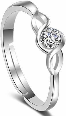 Platinum Plated Elegant Classy Crystal Ring for Women (FL156) 1