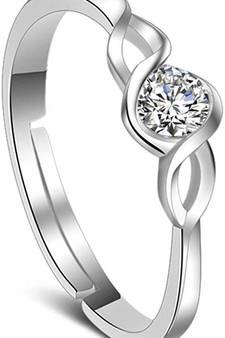 Platinum Plated Elegant Classy Crystal Ring for Women (FL156)