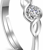 Platinum Plated Elegant Classy Crystal Ring for Women (FL156)
