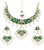 Kundan Meenakari Necklace Jewellery Set For Women 