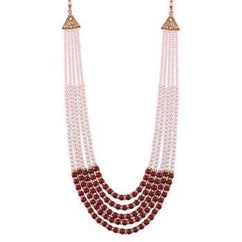 Traditional Multi Strand Pearl Necklace/Moti Mala for Men/Groom  1