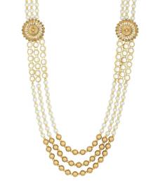 Traditional Dulha Moti Mala with Stone Kundan Maharaja Haar/Groom Necklace For Men 