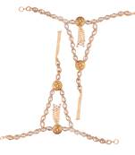 Traditional Kundan Hath Phool/Punja/Adjustable Bracelet with Ring for Women 