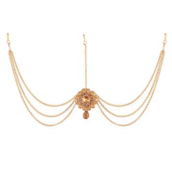Traditional Kundan Maang Tikka for Women (T2001M) 2