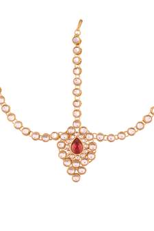 Traditional Kundan Matha Patti/Maang Tikka for Women (T2007M)