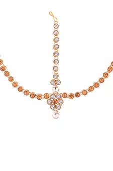 Traditional Kundan & Pearl Matha Patti/Maang Tikka for Women 