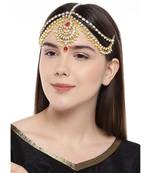 Traditional Kundan & Pearl Matha Patti/Maang Tikka for Women 