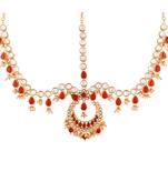 Traditional Kundan & Pearl Matha Patti/Maang Tikka for Women 