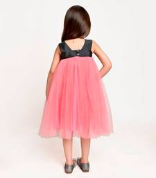 Jelly Jones Flower embelished Net Partywear Dress-Pink