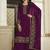 Purple Color Designer Palazzo Salwar Suit In Faux Georgette Fabric With Embroidery Work As Semi Stitched