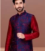 Designer Function Wear Kurta Pyjama With Jacket Set