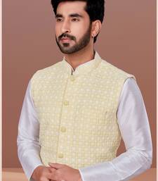 Designer Function Wear Kurta Pyjama With Jacket Set