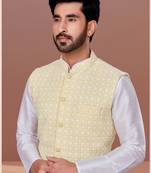 Designer Function Wear Kurta Pyjama With Jacket Set