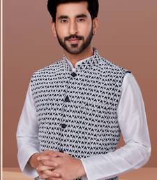 Designer Function Wear Kurta Pyjama With Jacket Set