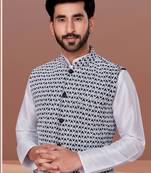 Designer Function Wear Kurta Pyjama With Jacket Set