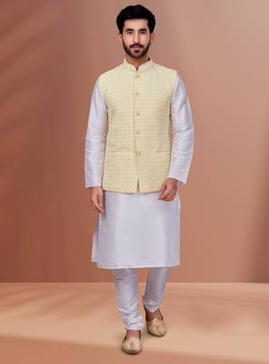 Designer Function Wear Kurta Pyjama With Jacket Set 1