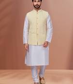 Designer Function Wear Kurta Pyjama With Jacket Set
