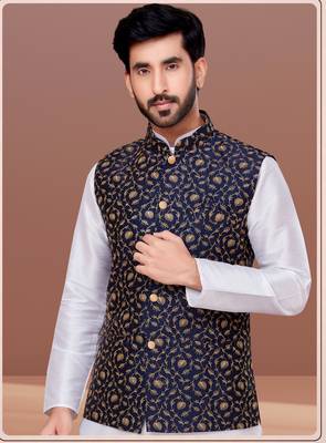 Designer Function Wear Kurta Pyjama With Jacket Set 1
