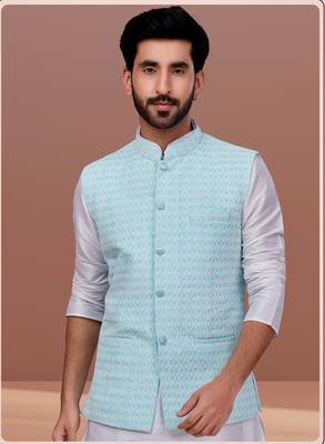 Designer Function Wear Kurta Pyjama With Jacket Set 2