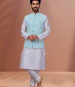 Designer Function Wear Kurta Pyjama With Jacket Set