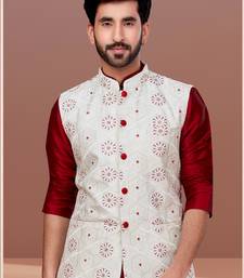 Designer Function Wear Kurta Pyjama With Jacket Set