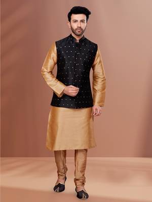 Designer Function Wear Kurta Pyjama With Jacket Set 1