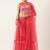 Ethnovog Ready To Wear Rouge Pink Chinon Embroidered Lehenga Set