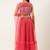 Ethnovog Ready To Wear Rouge Pink Chinon Embroidered Lehenga Set