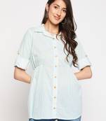 White printed cotton tunics