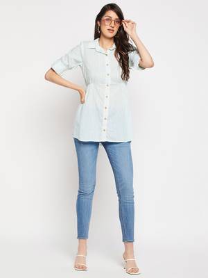 White printed cotton tunics 2