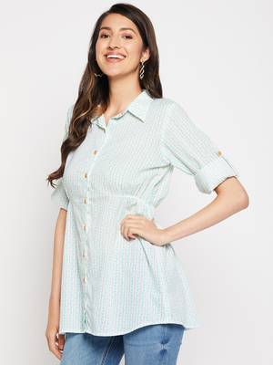 White printed cotton tunics 3