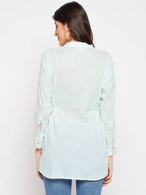 White printed cotton tunics 4