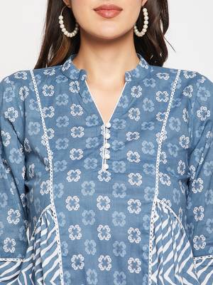 Indigo printed cotton tunics 5