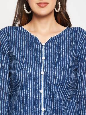 Indigo printed cotton tunics 5