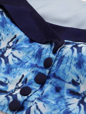 Ethnovog Ready To Wear Blue Muslin Co ords Set 4
