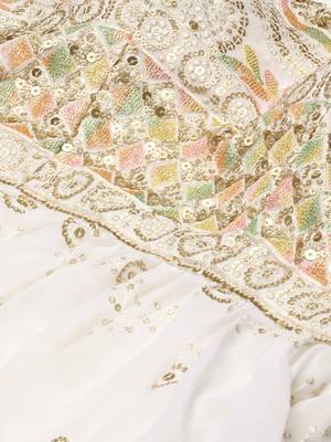 Ethnovog Ready To Wear White N Pink Peplum Top Gharara Set 4