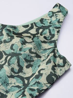 Ethnovog Ready To Wear Sage Green Art Silk Digital Printed Co Ords Set 4