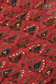 Ethnovog Ready To Wear Printed Pink N Cream Rayon Kurta set