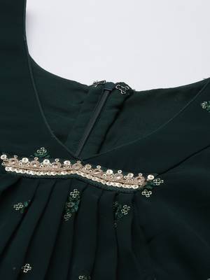 Ethnovog Ready To Wear Green Embroidered Salwar Set 4
