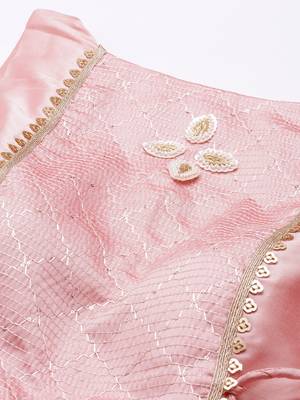 Ethnovog Ready To Wear Rouge Pink Art Silk Kurta N Gharara Set 4